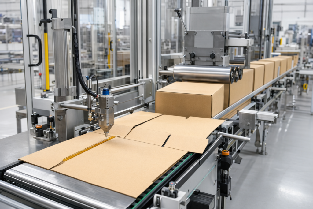 EVA hot melt adhesive carton sealing troubleshooting on a corrugated packaging line